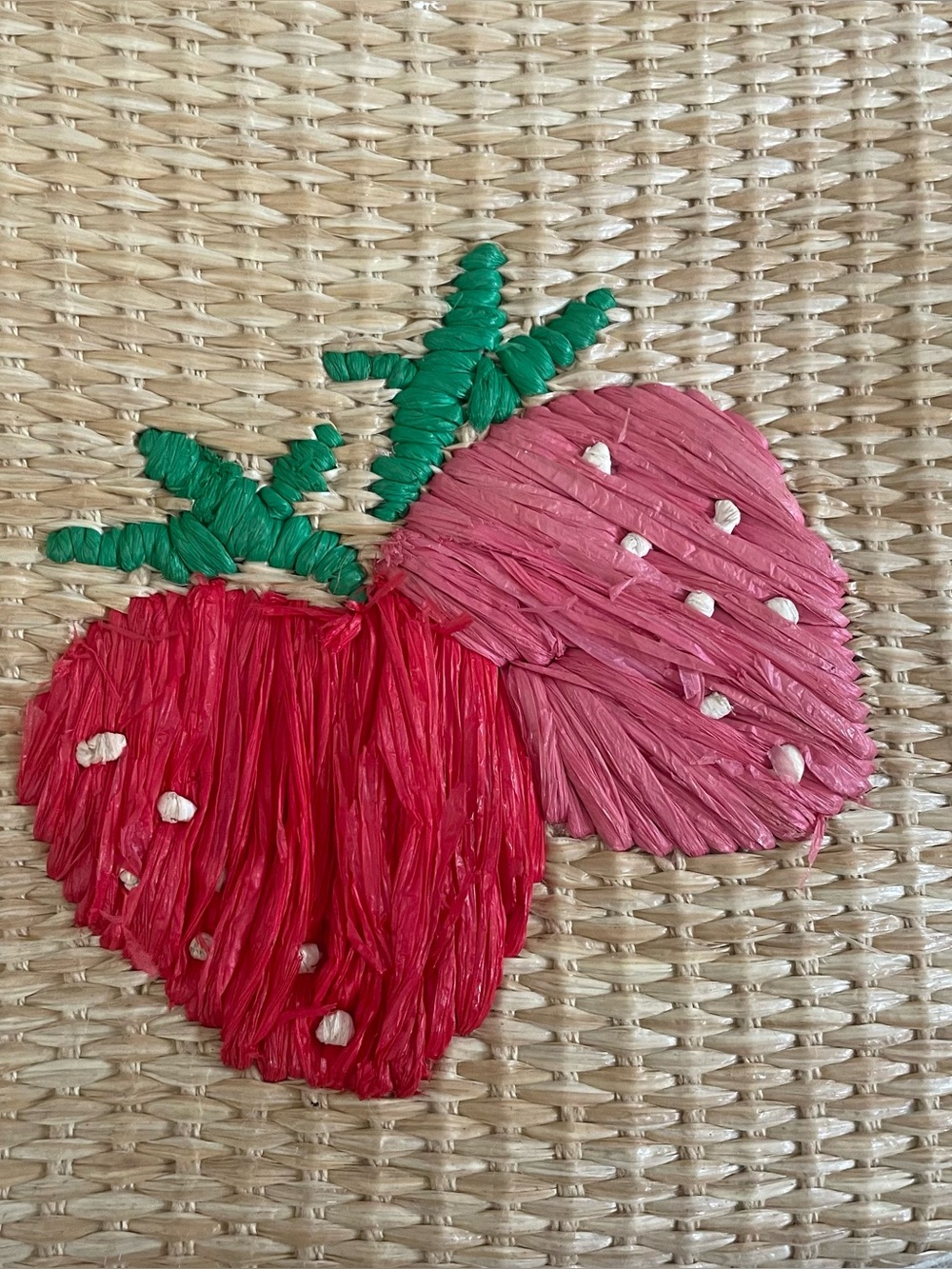 kate spade Straw Picnic in the Park Wristlet Pouch w/ Red & Pink Strawberry - Picture 3 of 10
